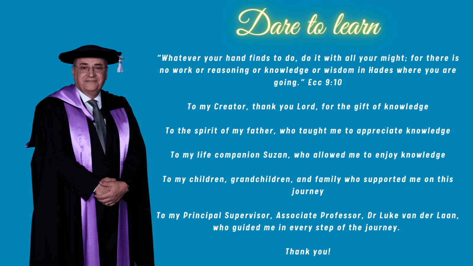 Dare to learn!